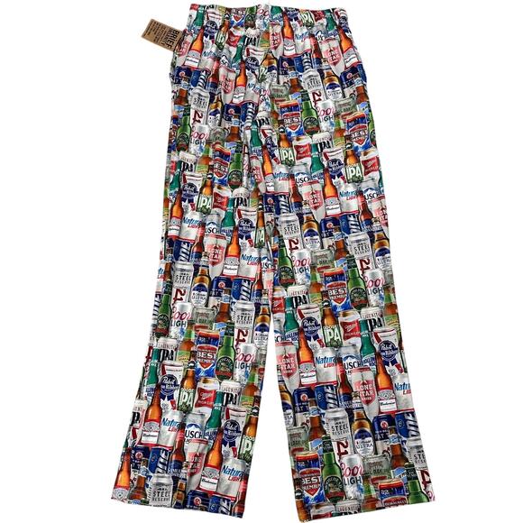 NWT Brief Insanity The Beers of America Men's Lounge Pants, size M - Picture 10 of 10